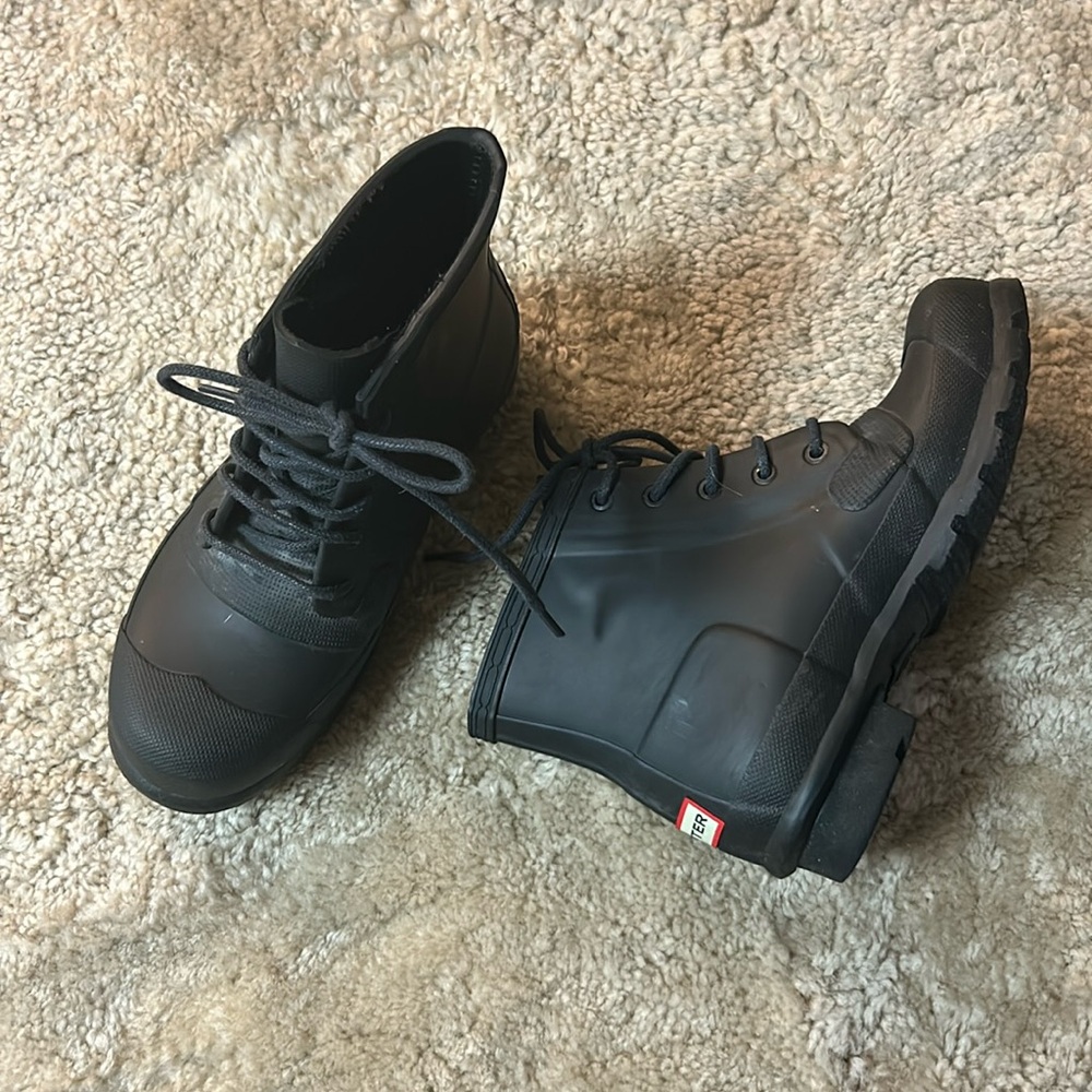 Hunter Lace up Rubber Boots